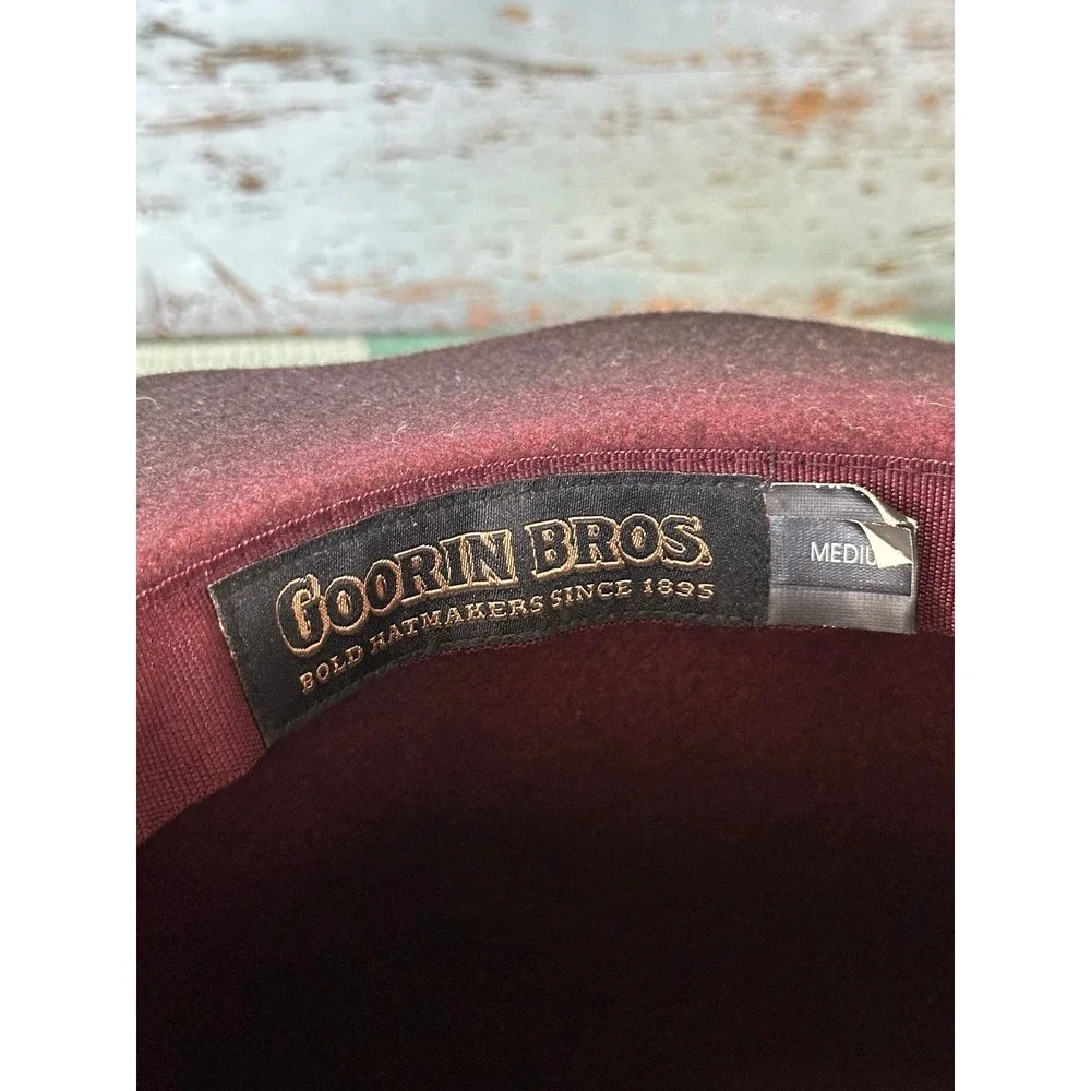 Goorin Bros. Burgundy Ombré Wool Felt Fedora Hat Men's Medium